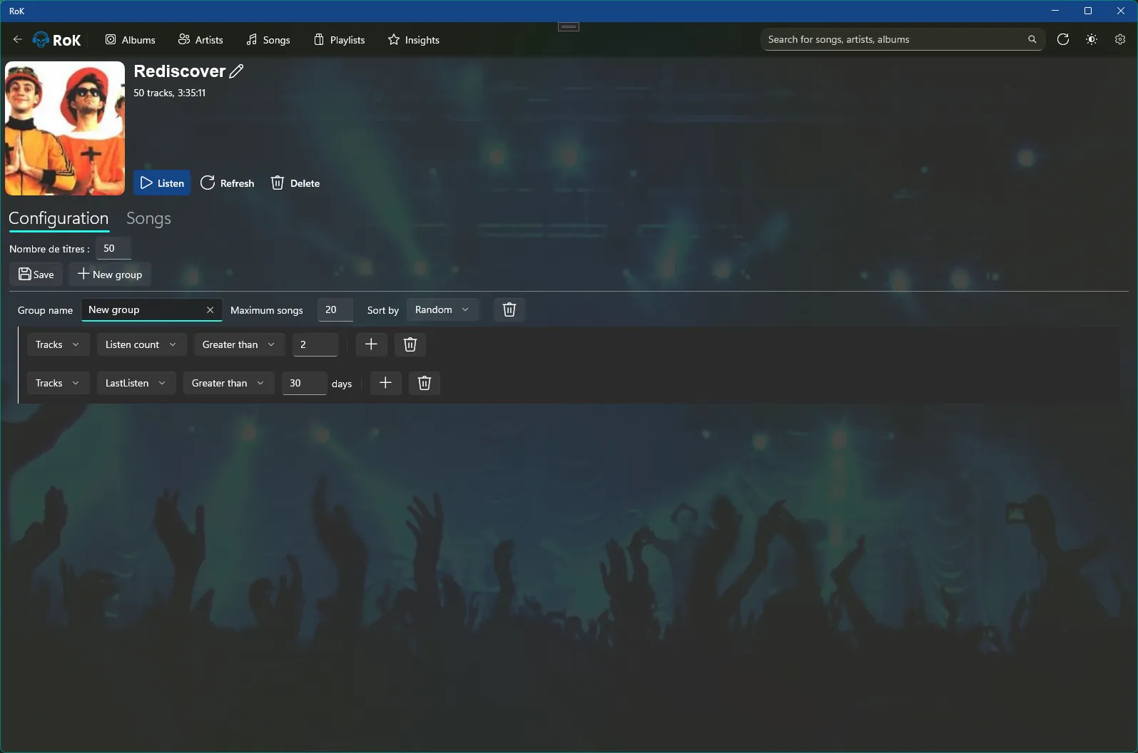 RoK – Playlists intelligentes