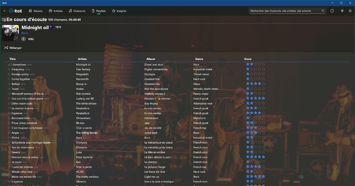 Windows Rok RoK - Modern Music Player for Windows 11
